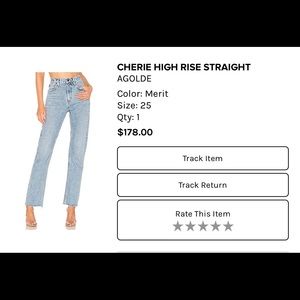 AGOLDE straight leg jeans with cut hem